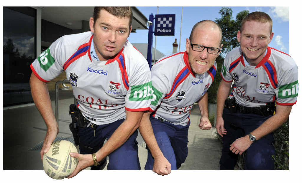 CLASH OF THE COPS: Members of the Richmond Local Area Command, Senior Constable Malcolm Bird, Sergeant Brad Walpole and Constable Joseph Green are match-ready to take on the Tweed/Byron Local Area Command in the inaugural Bryson Anderson Memorial Shield match. CLASH OF THE COPS: Members of the Richmond Local Area Command, Senior Constable Malcolm Bird, Sergeant Brad Walpole and Constable Joseph Green are match-ready to take on the Tweed/Byron Local Area Command in the inaugural Bryson Anderson Memorial Shield match.
